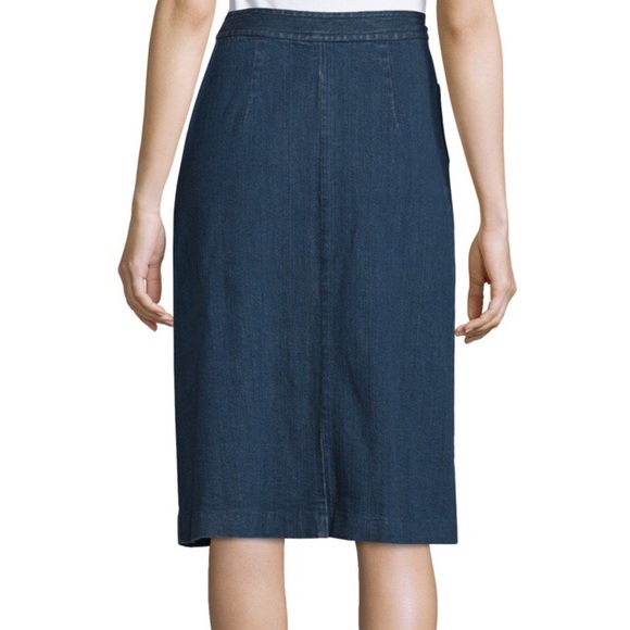 MICHAEL KORS Denim Button-Front Pencil Skirt Sz 4 - Picture 4 of 5